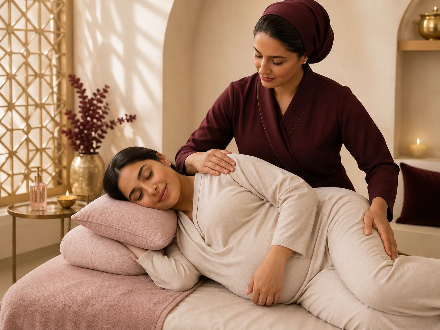 مساج الحامل في دُرّه سبا